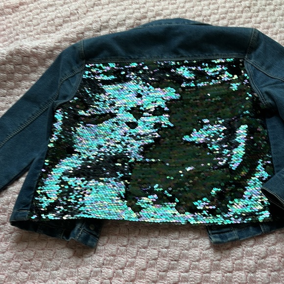 Girls Jean jacket with back sparkles - Picture 3 of 4